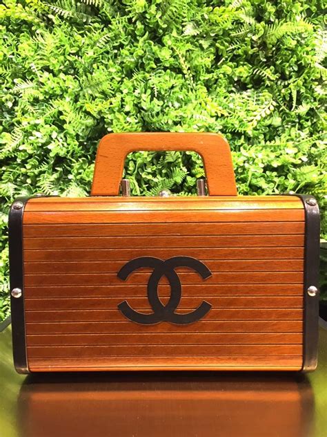 chanel wooden bag